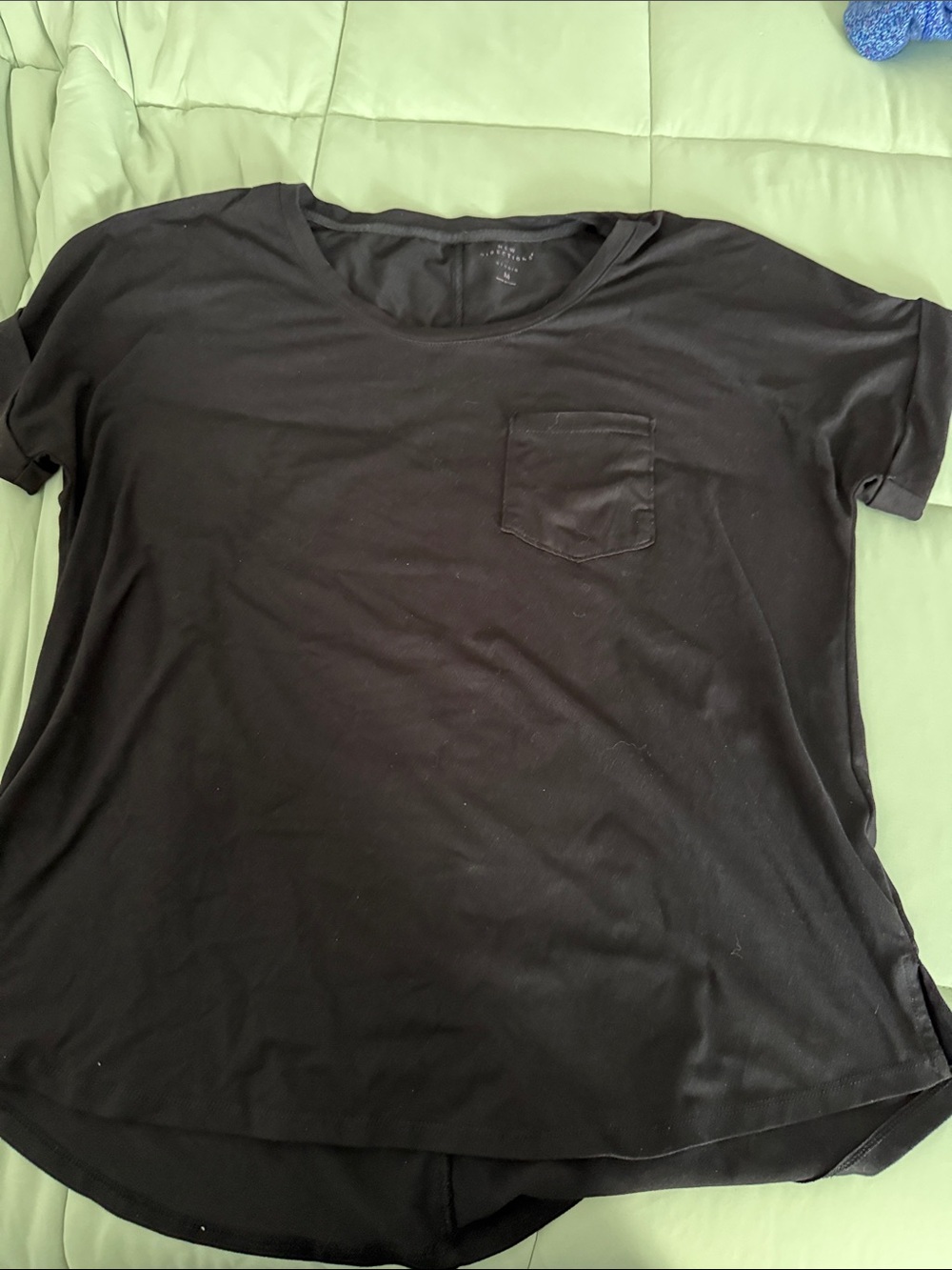 new directions Black Short Sleeve Pocket Tee